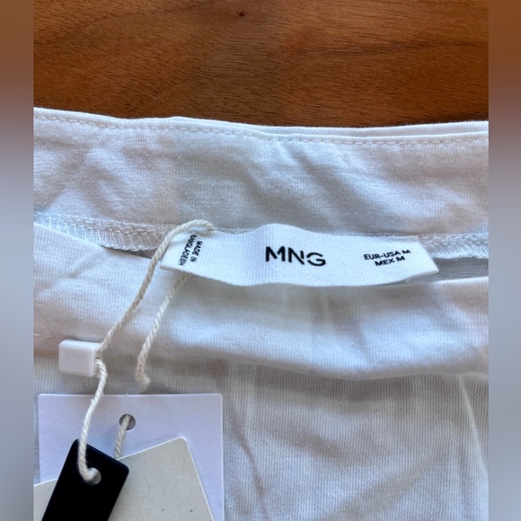 Mango Parisian Breton Stripe Boatneck Top Navy White Cotton NWT M - Picture 3 of 6